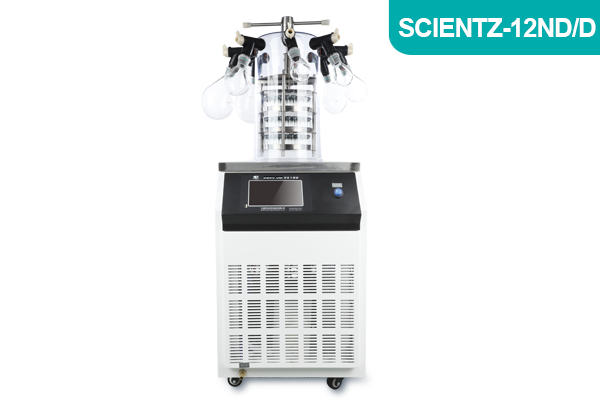 寧波新芝實驗型加熱式鐘罩凍干機(jī)Scientz-12ND/D壓蓋多歧管型